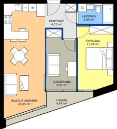 1 pokój, mieszkanie 53,28 m², piętro 2, oferta nr M24, Grobla 19b, Poznań, Stare Miasto, Chwaliszewo, ul. Grobla 19b