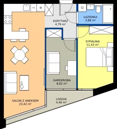 1 pokój, mieszkanie 52,14 m², parter, oferta nr M01, Grobla 19b, Poznań, Stare Miasto, Chwaliszewo, ul. Grobla 19b