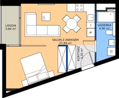 1 pokój, mieszkanie 36,09 m², piętro 3, oferta nr M30, Grobla 19b, Poznań, Stare Miasto, Chwaliszewo, ul. Grobla 19b