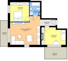 3 pokoje, mieszkanie 62,73 m², piętro 2, oferta nr 11, Bolka 9, Poznań, Naramowice, ul. Bolka 9