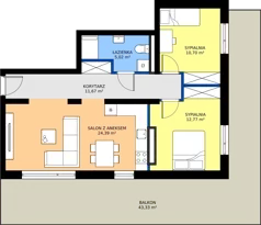 3 pokoje, mieszkanie 64,55 m², piętro 2, oferta nr 10, Bolka 9, Poznań, Naramowice, ul. Bolka 9