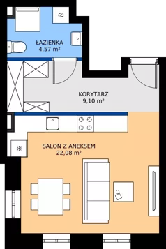 1 pokój, mieszkanie 35,75 m², parter, oferta nr 3, Bolka 9, Poznań, Naramowice, ul. Bolka 9