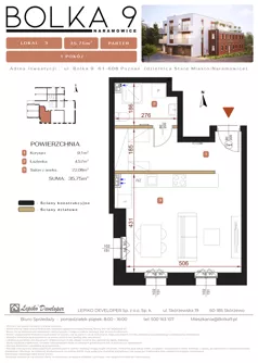 1 pokój, mieszkanie 35,75 m², parter, oferta nr 3, Bolka 9, Poznań, Naramowice, ul. Bolka 9