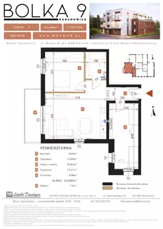 3 pokoje, mieszkanie 63,66 m², piętro 1, oferta nr 7, Bolka 9, Poznań, Naramowice, ul. Bolka 9