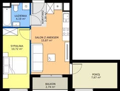 3 pokoje, mieszkanie 40,73 m², piętro 1, oferta nr 10, Dobrego Pasterza 53, Kraków, Prądnik Czerwony, Dobrego Pasterza 53
