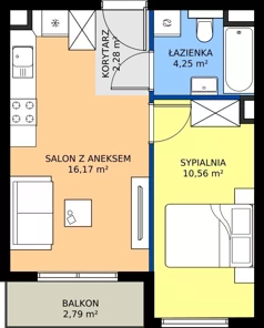 2 pokoje, mieszkanie 33,26 m², piętro 4, oferta nr 69, Dobrego Pasterza 53, Kraków, Prądnik Czerwony, Dobrego Pasterza 53