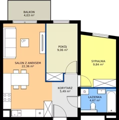 3 pokoje, mieszkanie 51,42 m², piętro 1, oferta nr 18, Dobrego Pasterza 53, Kraków, Prądnik Czerwony, Dobrego Pasterza 53