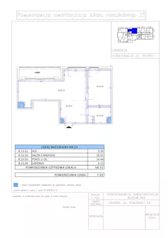 2 pokoje, apartament 58,55 m², piętro 1, oferta nr B.23, Gaja Park, Gdańsk, Żabianka-Wejhera-Jelitkowo-Tysiąclecia, Jelitkowo, ul. Pomorska 68, 66, 64