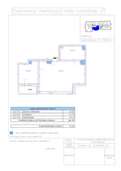 2 pokoje, apartament 68,70 m², piętro 2, oferta nr B.27, Gaja Park, Gdańsk, Żabianka-Wejhera-Jelitkowo-Tysiąclecia, Jelitkowo, ul. Pomorska 68, 66, 64
