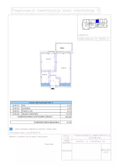 2 pokoje, apartament 30,69 m², piętro 2, oferta nr B.09, Gaja Park, Gdańsk, Żabianka-Wejhera-Jelitkowo-Tysiąclecia, Jelitkowo, ul. Pomorska 68, 66, 64
