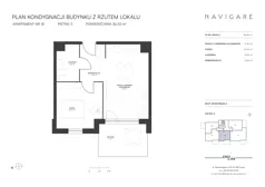 2 pokoje, apartament 36,55 m², piętro 3, oferta nr 18, NAVIGARE, Gdańsk, Brzeźno, ul. Dworska 4
