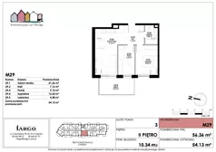 3 pokoje, mieszkanie 54,13 m², piętro 2, oferta nr M29, Kamieniczki za Strugą, Rumia,  ul. Kosynierów