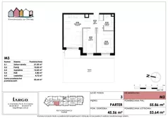 3 pokoje, mieszkanie 53,64 m², parter, oferta nr M3, Kamieniczki za Strugą, Rumia,  ul. Kosynierów