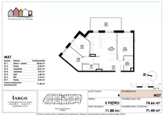 4 pokoje, mieszkanie 71,44 m², piętro 2, oferta nr M37, Kamieniczki za Strugą, Rumia,  ul. Kosynierów