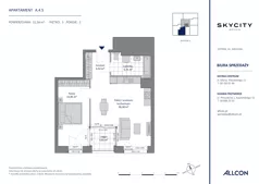 2 pokoje, apartament 52,58 m², piętro 3, oferta nr A.4.5, SKYCITY Gdynia, Gdynia, Wzgórze Św. Maksymiliana, ul. Kielecka