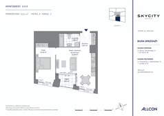 2 pokoje, apartament 45,51 m², piętro 8, oferta nr A.9.4, SKYCITY Gdynia, Gdynia, Wzgórze Św. Maksymiliana, ul. Kielecka
