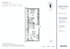 2 pokoje, mieszkanie 57,16 m², piętro 4, oferta nr C.4.5, Puenta Morena, Gdańsk, Piecki-Migowo, ul. Morenowe Wzgórze 36, 38a, 38b