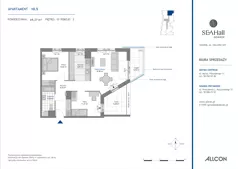 3 pokoje, mieszkanie 69,27 m², piętro 10, oferta nr 10.5, SEAHall, Gdańsk, Wrzeszcz, al. Generała Hallera 169