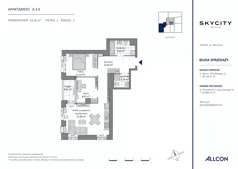 3 pokoje, apartament 63,60 m², piętro 2, oferta nr A.3.6, SKYCITY Gdynia, Gdynia, Wzgórze Św. Maksymiliana, ul. Kielecka