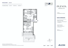 3 pokoje, mieszkanie 71,99 m², parter, oferta nr Da.0.5, Puenta Morena, Gdańsk, Piecki-Migowo, ul. Morenowe Wzgórze 36, 38a, 38b