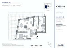 4 pokoje, apartament 88,96 m², piętro 7, oferta nr A.8.5, SKYCITY Gdynia, Gdynia, Wzgórze Św. Maksymiliana, ul. Kielecka