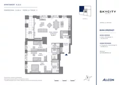 4 pokoje, apartament 113,99 m², piętro 14, oferta nr A.15.5, SKYCITY Gdynia, Gdynia, Wzgórze Św. Maksymiliana, ul. Kielecka