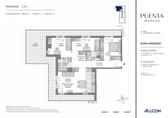 4 pokoje, mieszkanie 88,92 m², piętro 4, oferta nr C.4.1, Puenta Morena, Gdańsk, Piecki-Migowo, ul. Morenowe Wzgórze 36, 38a, 38b