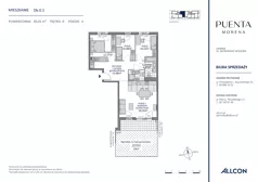 4 pokoje, mieszkanie 85,01 m², parter, oferta nr Db.0.1, Puenta Morena, Gdańsk, Piecki-Migowo, ul. Morenowe Wzgórze 36, 38a, 38b