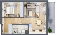 2 pokoje, mieszkanie 46,80 m², piętro 2, oferta nr A.2.3, Linea, Gdańsk, Jasień, Morena, ul. Kiedrowskiego