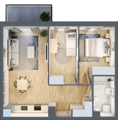 3 pokoje, mieszkanie 58,27 m², piętro 4, oferta nr A.4.6, Linea, Gdańsk, Jasień, Morena, ul. Kiedrowskiego