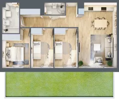4 pokoje, mieszkanie 75,35 m², parter, oferta nr D.0.8, Nowa Dąbrowa, Gdynia, Dąbrowa, ul. Rdestowa
