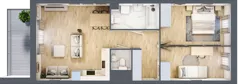 3 pokoje, mieszkanie 62,25 m², piętro 5, oferta nr E.5.12, Nowa Dąbrowa, Gdynia, Dąbrowa, ul. Rdestowa
