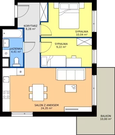 3 pokoje, apartament 56,30 m², parter, oferta nr C.0.2, Puenta Morena, Gdańsk, Piecki-Migowo, ul. Morenowe Wzgórze 36, 38a, 38b
