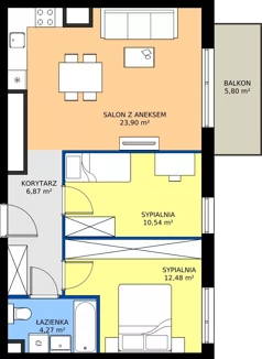 3 pokoje, mieszkanie 58,06 m², parter, oferta nr C.0.1, Puenta Morena, Gdańsk, Piecki-Migowo, ul. Morenowe Wzgórze 36, 38a, 38b