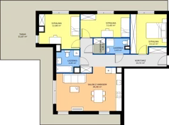 4 pokoje, apartament 88,92 m², piętro 4, oferta nr C.4.1, Puenta Morena, Gdańsk, Piecki-Migowo, ul. Morenowe Wzgórze 36, 38a, 38b
