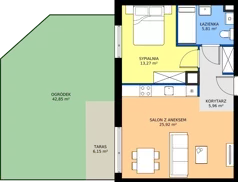 2 pokoje, apartament 50,96 m², parter, oferta nr C.0.4, Puenta Morena, Gdańsk, Piecki-Migowo, ul. Morenowe Wzgórze 36, 38a, 38b