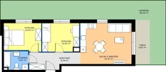 3 pokoje, apartament 58,59 m², piętro 1, oferta nr C.1.8, Puenta Morena, Gdańsk, Piecki-Migowo, ul. Morenowe Wzgórze 36, 38a, 38b