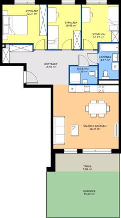 4 pokoje, apartament 85,01 m², piętro 1, oferta nr Db.1.1, Puenta Morena, Gdańsk, Piecki-Migowo, ul. Morenowe Wzgórze 36, 38a, 38b