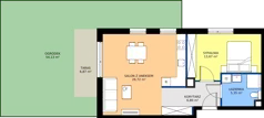 2 pokoje, apartament 52,54 m², parter, oferta nr Db.0.4, Puenta Morena, Gdańsk, Piecki-Migowo, ul. Morenowe Wzgórze 36, 38a, 38b