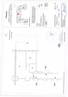 2 pokoje, mieszkanie 45,71 m², parter, oferta nr 1/M104, Autonomia Praska, Warszawa, Praga Północ, ul. Namysłowska