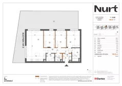 4 pokoje, mieszkanie 108,28 m², parter, oferta nr Etap 1/LM-9.00, Nurt, Warszawa, Wilanów, ul. Zdrowa