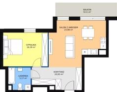 2 pokoje, mieszkanie 56,22 m², piętro 1, oferta nr D4-D5/M004, Ursus Vita, Warszawa, Ursus, Szamoty, ul. Herbu Oksza