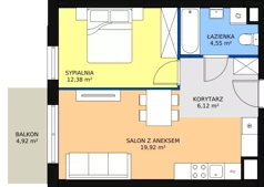 2 pokoje, mieszkanie 43,11 m², piętro 7, oferta nr D4-D5/M148, Ursus Vita, Warszawa, Ursus, Szamoty, ul. Herbu Oksza