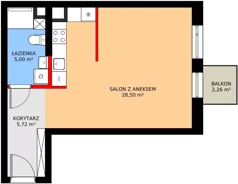 1 pokój, mieszkanie 39,22 m², piętro 2, oferta nr 1/M051, Stalowa Form 43.45, Warszawa, Praga Północ, Nowa Praga, ul. Stalowa