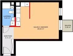 1 pokój, mieszkanie 39,22 m², piętro 1, oferta nr 1/M041, Stalowa Form 43.45, Warszawa, Praga Północ, Nowa Praga, ul. Stalowa