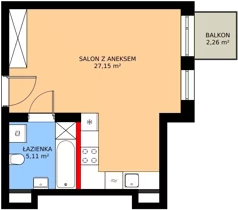 1 pokój, mieszkanie 32,26 m², piętro 4, oferta nr 1/M024, Stalowa Form 43.45, Warszawa, Praga Północ, Nowa Praga, ul. Stalowa
