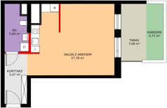 1 pokój, mieszkanie 38,31 m², parter, oferta nr 1/M031, Stalowa Form 43.45, Warszawa, Praga Północ, Nowa Praga, ul. Stalowa