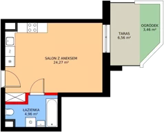 1 pokój, mieszkanie 27,58 m², piętro 1, oferta nr 1/M033, Stalowa Form 43.45, Warszawa, Praga Północ, Nowa Praga, ul. Stalowa
