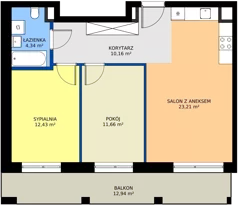 3 pokoje, mieszkanie 61,80 m², piętro 1, oferta nr 1/M088, Stalowa Form 43.45, Warszawa, Praga Północ, Nowa Praga, ul. Stalowa