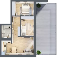 3 pokoje, apartament 49,60 m², parter, oferta nr M.0.12, Rezydencje Lawendowa, Dzierżoniów, ul. Lawendowa